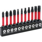 Yemaesre - set de 11 embouts torx en acier s2, set de 11 douilles a embouts etoil tamper proof, tiges ...