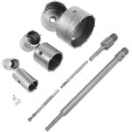 Yemaesre - trpan bton, set de scies cloches, jeu de forets pour carottiers tct, scie cloche beton, ...