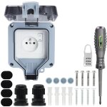 Ytfhg - prise exterieure etanche ip66 double prise de courant et volet de protection multiprise electrique ...