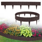 Yuenfong bordure de jardin 10m bordure de gazon aspect rotin clôture palissade 10 eléments, marron Yuenfong bordure de jardin 10m bordure de gazon aspect rotin clôture palissade 10 eléments, marron