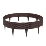 Yuenfong bordure de jardin 5m bordure de gazon aspect rotin clôture palissade, marron Yuenfong bordure de jardin 5m bordure de gazon aspect rotin clôture palissade, marron