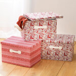 3 bo�tes de rangements en carton et en textile suzy rouge