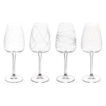 4 verres  vin transparent