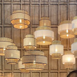 Abat - jour pour suspension solaire en raphia naturel grand modèle Abat - jour pour suspension solaire en raphia naturel grand modèle
