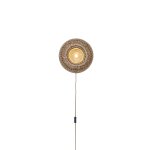 Applique murale barbados bambou abat - jour demi - rond naturel marron Applique murale barbados bambou abat - jour demi - rond naturel marron