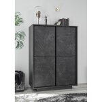 Argentier 4 portes carrara dcor marbre noir