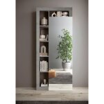 Armoire de couloir ancona 1 porte miroir strucutre coloris effet bton l91 x h 209 cm