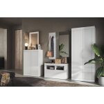 Armoire de couloir bari 2 portes coloris laqu blanc brillant