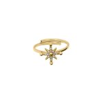 Bague ajustable femme pierre lannier persea acier doré cristaux Bague ajustable femme pierre lannier persea acier doré cristaux