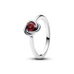 Bague cercles de l'�ternit� rouge ardent