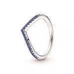 Bague chevron bleue pandora timeless - argent