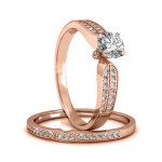Bague empress finition or rose