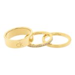 Bague femme calvin klein bijoux ck trio - 35000795 acier dor
