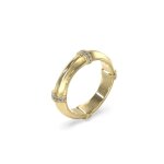 Bague femme guess bijoux bamboo jubr05165jwyg acier dor