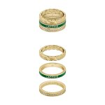 Bague femme lacoste trila - 2040282 acier dor�, vert