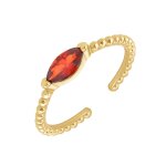 Bague femme so charm - b3389 - rouge - bague femme dore