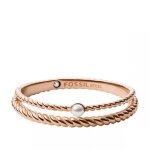 Bague femme fossil bijoux - jf03656791 acier doré rose Bague femme fossil bijoux - jf03656791 acier doré rose