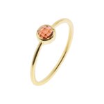 Bague gemia en pierre grenat plaqu or