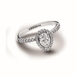Bague pandora timeless - halo poire scintillant argent 925 / 1000