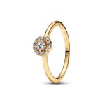 Bague halo rond pav�