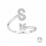 Bague initiale s femme athème b2804 - s - métal argent Bague initiale s femme athème b2804 - s - métal argent