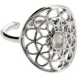 Bague kosma stella brsl0436 - smoi - mtal argent & pierre de lune femme