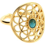 Bague kosma stella brsl0436 - octubu - métal doré jaune & turquoise femme Bague kosma stella brsl0436 - octubu - métal doré jaune & turquoise femme