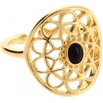 Bague kosma stella brsl0436 - onxbk - métal doré jaune & onyx noir femme Bague kosma stella brsl0436 - onxbk - métal doré jaune & onyx noir femme