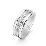 Bague liberation 12094zi - bague triple anneaux cristaux ti sento bijoux