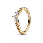 Bague en métal doré à l'or fin 585 / 1000 tiare volute royale Bague en métal doré à l'or fin 585 / 1000 tiare volute royale