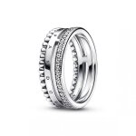 Bague pandora signature argent�e pour femme