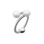 Bague paul hewitt ph - fr - rope - s - rope pearl acier argent paul hewitt bijoux