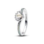 Bague perle de culture d?eau douce traite princesse disney arielle coquillage