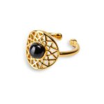 Bague femme kosma paris dentelle - brsl0472 - g doré noir Bague femme kosma paris dentelle - brsl0472 - g doré noir