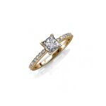 Bague simple square myc - paris dr0347 - g - doré et cristal Bague simple square myc - paris dr0347 - g - doré et cristal