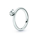 Bague solitaire coeur incolore pandora moments