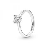 Bague solitaire coeur scintillant - pandora timeless