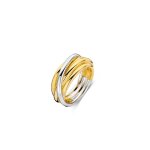 Bague ti sento - 12056sy argent dor multi joncs bicolore