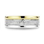 Bague ti sento 12094zy - bague argent dor 3 rangs zirconium ti sento bijoux