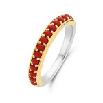 Bague ti sento 12123cr - argent pierres synthtiques rouges serties rail dor femme