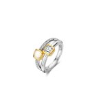 Bague ti sento - 12326mw argent rhodi multi joncs pierres synthtiques mop et oxyde de zirconium