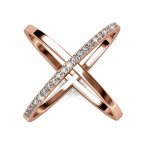 Bague x duo finition or rose Bague x duo finition or rose
