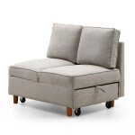 Banquette 2 places convertible zinez tissu beige