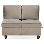 Banquette 2 places convertible zinez velours taupe