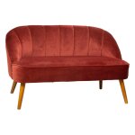 Banquette naova, 2 places, velours, rose terracotta Banquette naova, 2 places, velours, rose terracotta