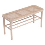 Banquette scandinave en rotin avec rangement asugi