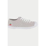 Baskets basic taupe blanc en toile Baskets basic taupe blanc en toile