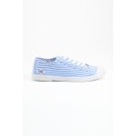 Baskets basic en toile bleu tara