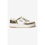Baskets basses blanches et dores marly