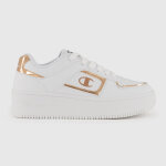 Baskets basses femme - foul play plat element slick - blanc / dor�